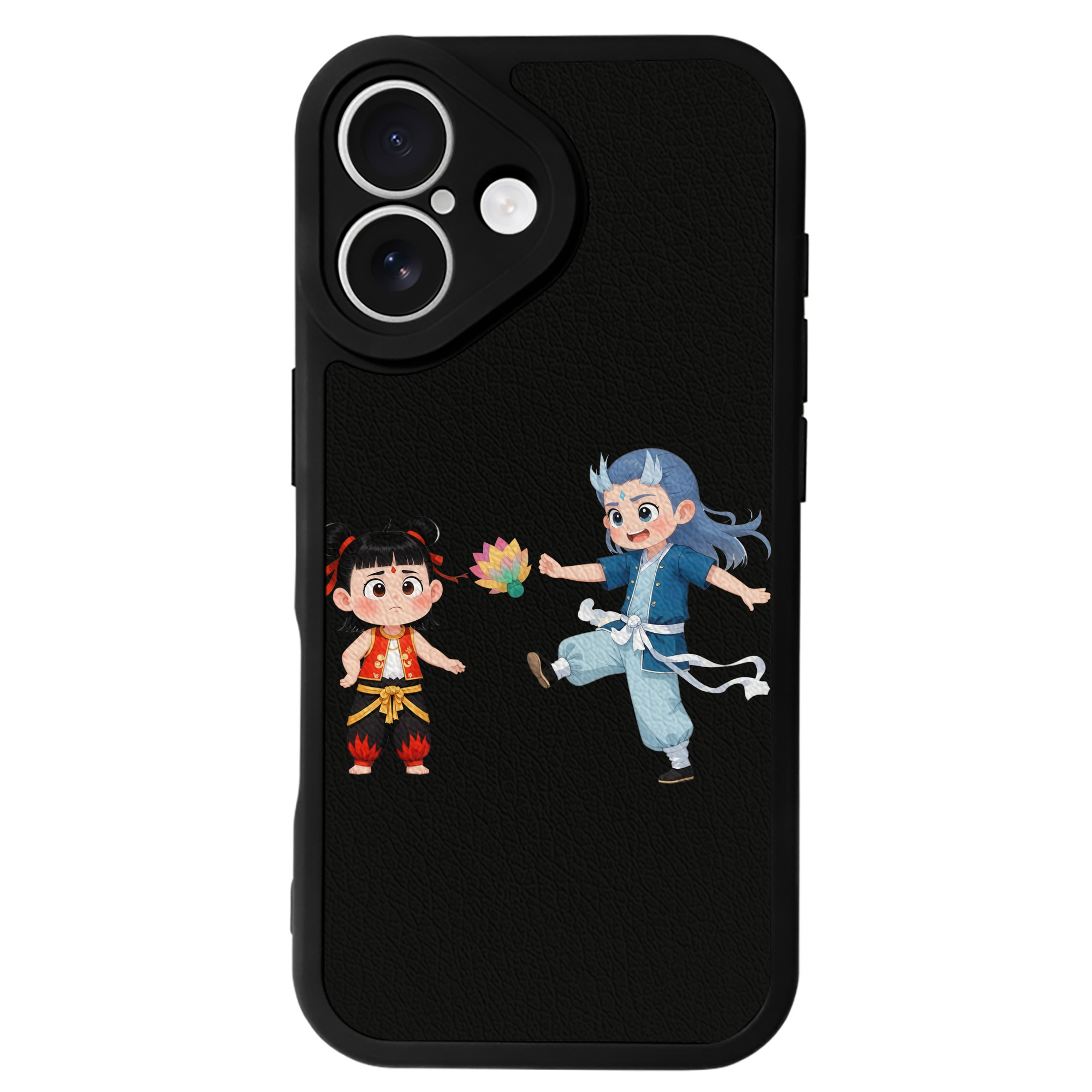 （画像用） Ne Zha 2 ナタ 魔童の大暴れ 【iPhone 16シリーズ対応】シリコンスマホケース（レザー調） 材質：シリコン
